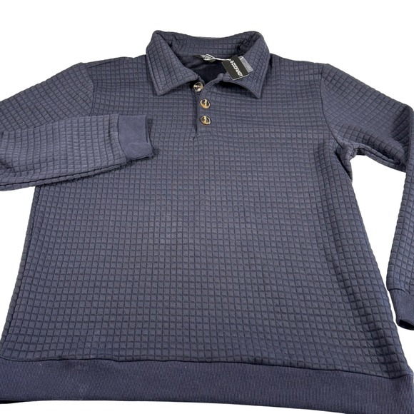 COOFANDY Men's Textured Polo Shirt Long Sleeve Casual Button Up Top Size XL - Picture 2 of 13